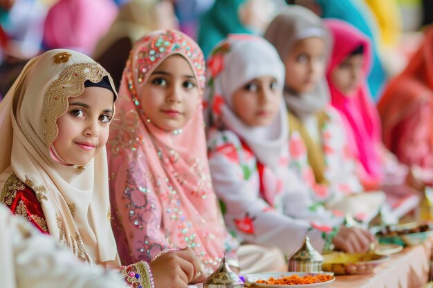 Foto levendige foto's van eid-feesten in verschillende culturen