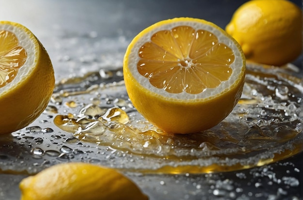 levendige foto van citroensap in bakrecept