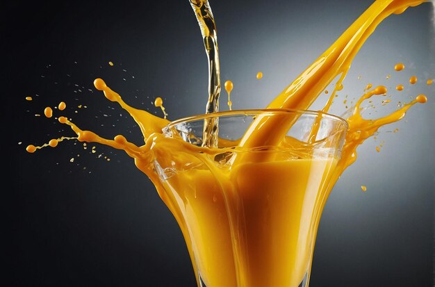 levendige foto van Mango Juice Pouring Elegance