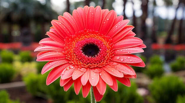 levendige gerbera madeliefjebloesem in formele tuin een geschenk