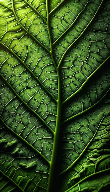 Foto levendige groene bladadertexturen closeup