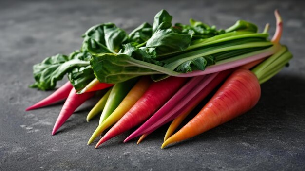 Foto levendige groenten een regenboog van smaken