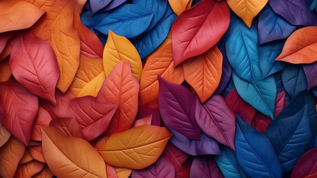 Levendige herfstbladeren creëren een natuurlijk verloop Gemaakt met generatieve AI-technologie