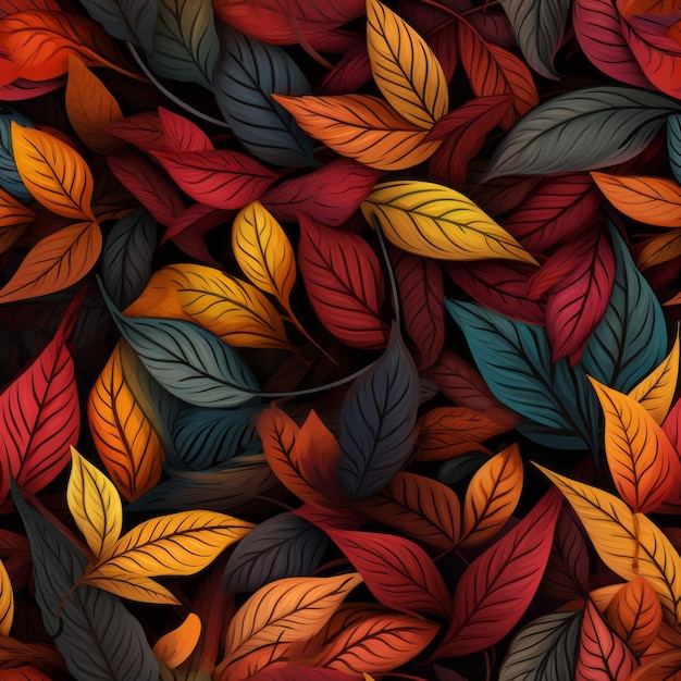 levendige herfstbladeren textuur achtergrondbehang abstract ontwerp