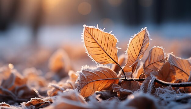 Foto levendige herfstkleuren verlichten het bos en tonen de schoonheid van de natuur gegenereerd door ai