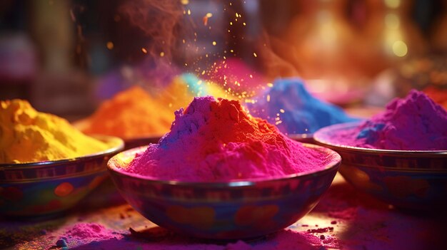 Levendige Holi-kleuren