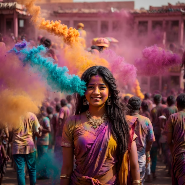 Levendige Holi-viering