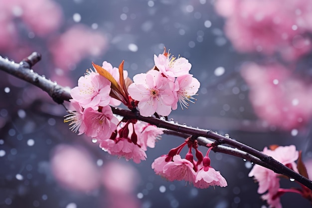 Levendige lente sakura bloemen genereren AI