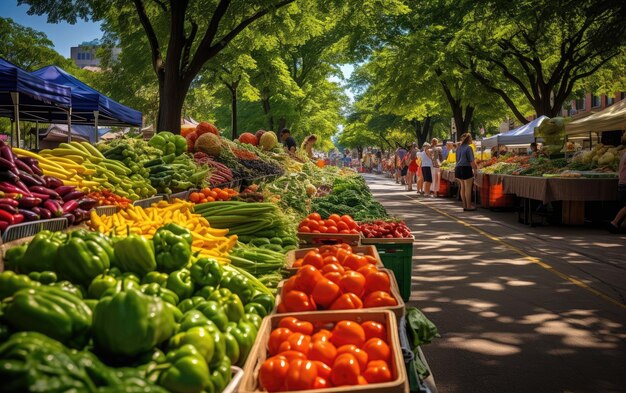 Levendige markt in Massachusetts