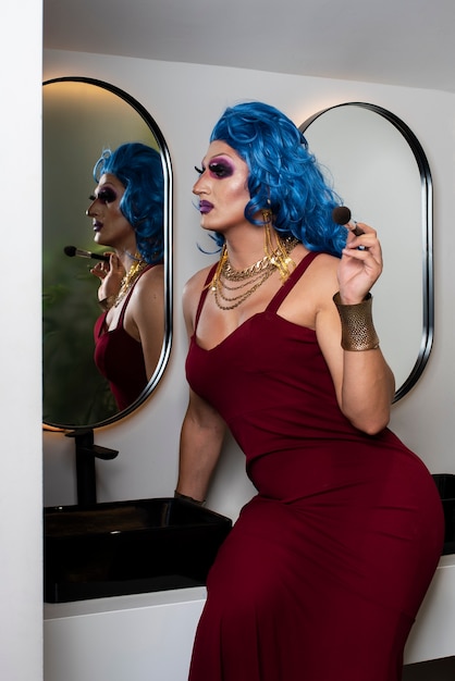 Foto levensstijl van drag queen