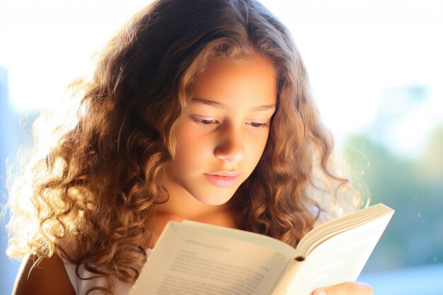 lever learning young girl finding joy in a good book