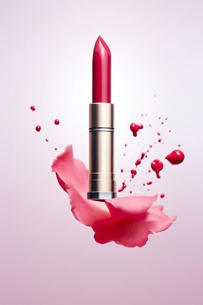 Premium AI Image  levitating lipstick capturing the magical allure and 