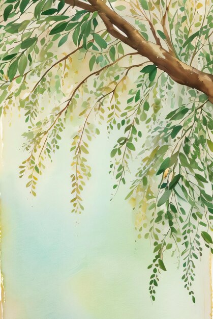 Lexury Watercolor Eucalyptus Background