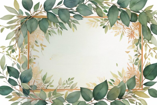 Photo lexury watercolor eucalyptus background