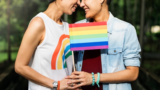 LGBT asian lesbian couple