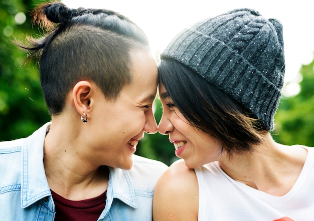 LGBT asian lesbian couple