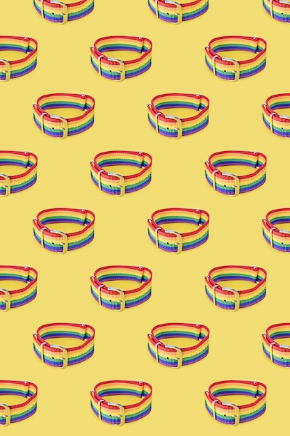 Lgbt bracelet pattern with buckle