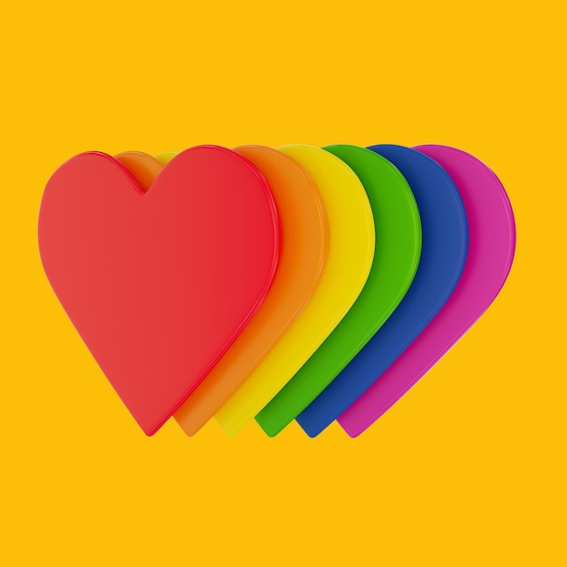 LGBT 커뮤니티 기호 3D 그림