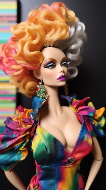 Foto la bambola barbie della drag queen lgbt