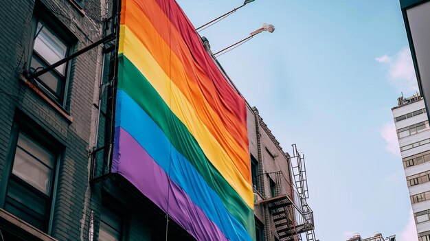 Photo lgbt flag freedom of love and diversity