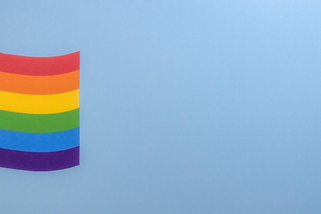 lgbt gay flag with blue background