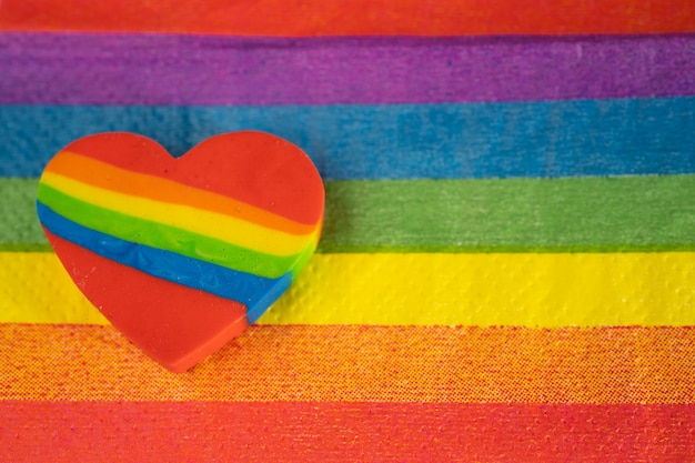 LGBT rainbow colorful hearts pride month celebrate annual in June.