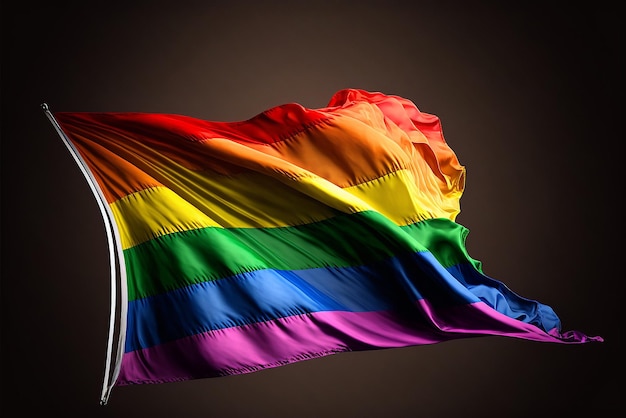Lgbt-vlag LGBT-conceptvlaggen bewegende Ai-gegenereerde kunst