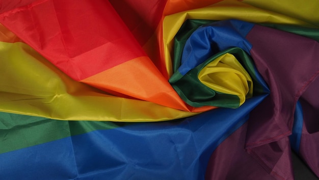 Photo lgbtq flag or lesbian gay bi sexsual transgender queer or homosexsual pride
