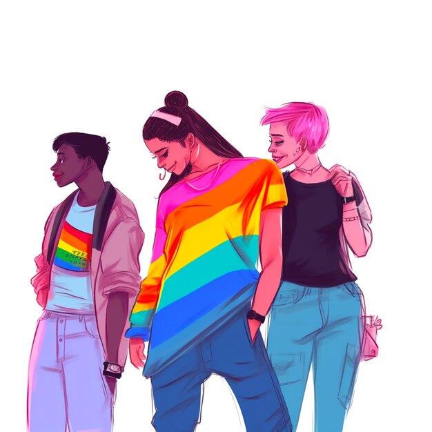 LGBTQ liefde illustratie