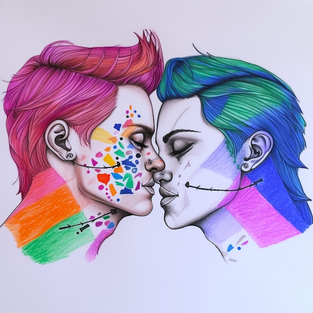 Foto lgbtq liefde illustratie