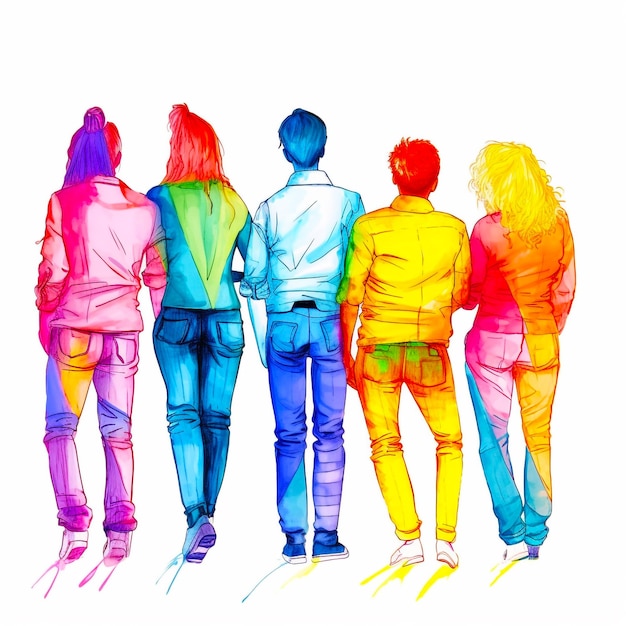 Foto lgbtq liefde illustratie