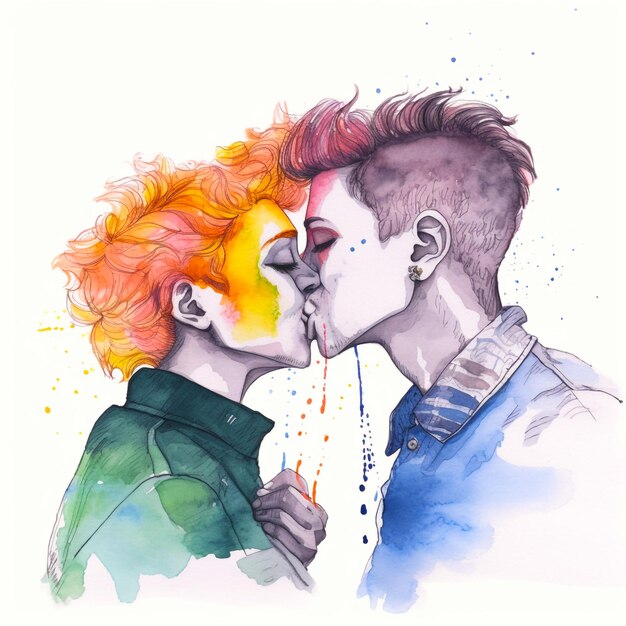 LGBTQ liefde illustratie