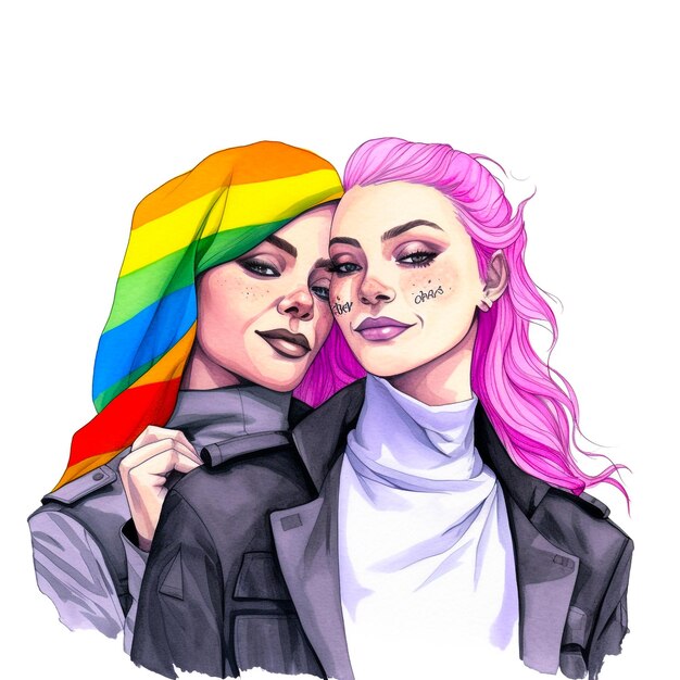 Foto illustrazione dell'amore lgbtq