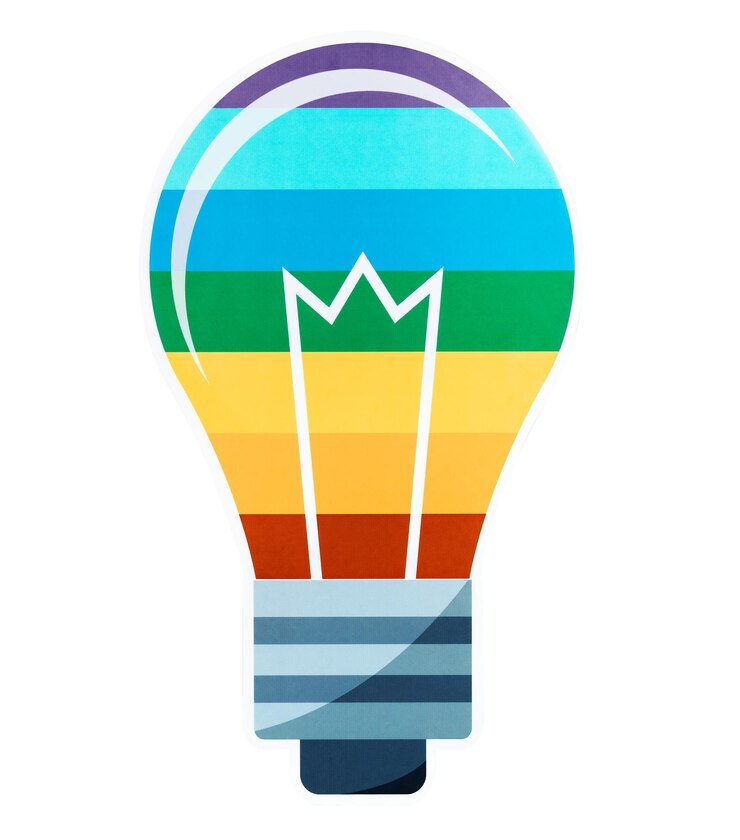 Foto lgbtq png regenboog gloeilamp sticker doorzichtige achtergrond