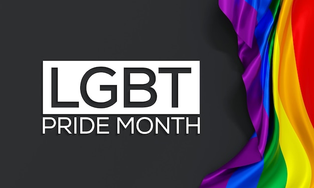 LGBTQ Pride month is observed every year in June 3D Rendering