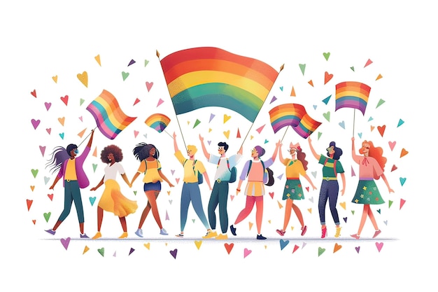 Постер месяца гордости ЛГБТК Генеративный ИИ