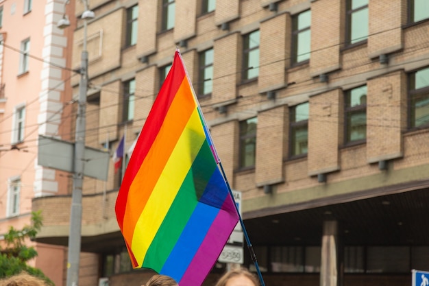 Foto parata dell'orgoglio lgbtq a kyiv