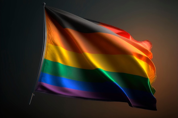 LGBTQ rainbow flag Freedom and love concept