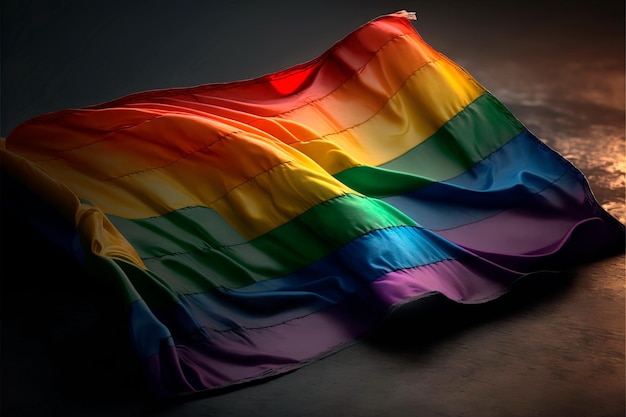 LGBTQ rainbow flag Freedom and love concept