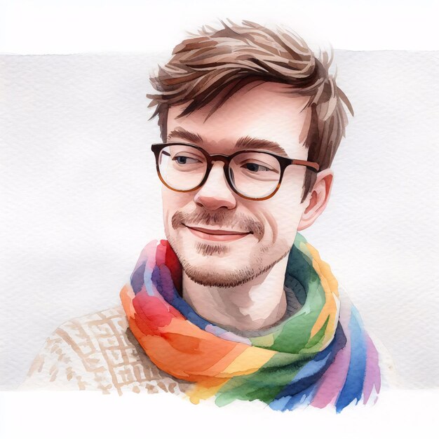 Foto lgbtqai trots waterverf illustratie