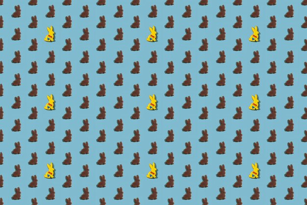 Photo lgbtqia background seamless pattern bunny blue