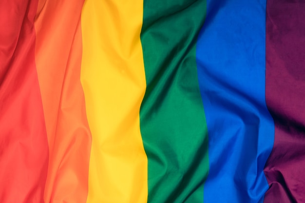 The lgtbi flag in rainbow colours