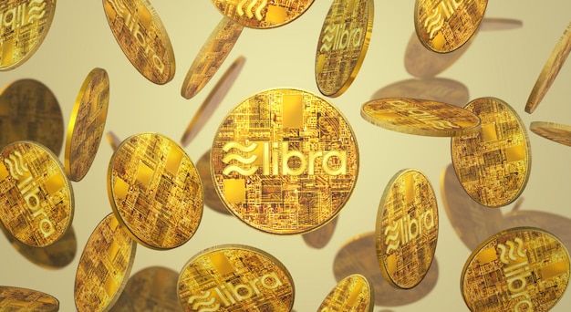  The Libra Facebook 3d rendering cryptocurrency   content.