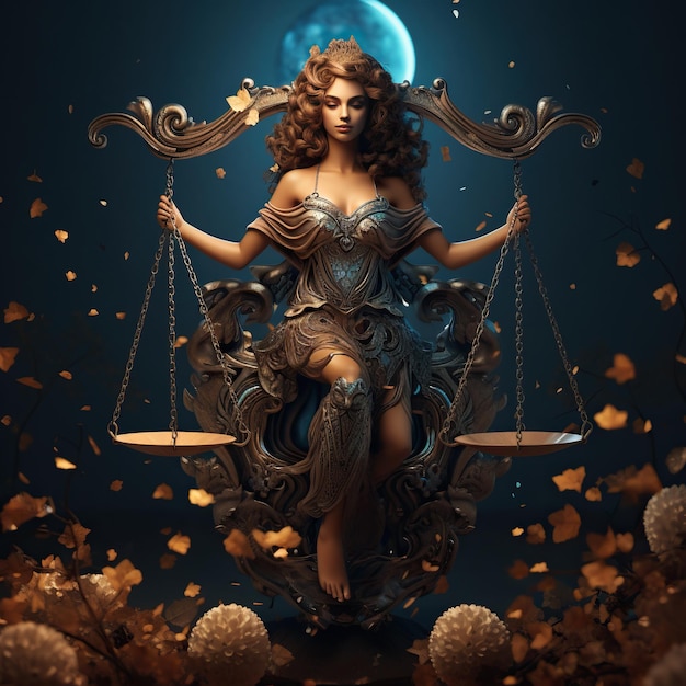 Premium Photo Libra zodiac sign constellation astrological concept