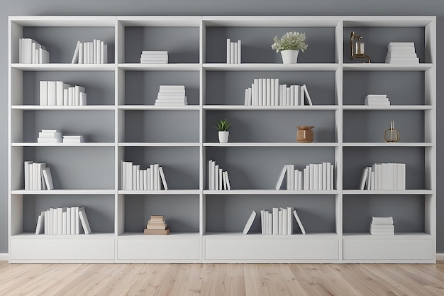 Library Bookshelf Mockup Blank White Space for Your Design