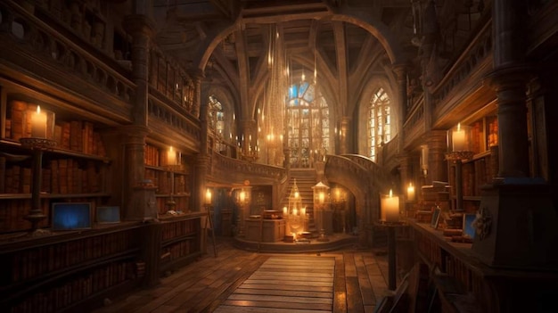 The library of the castle