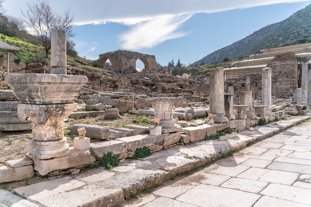 Library of Celsus in the ancient city of Ephesus Turkey Ephesus is a UNESCO World Heritage site