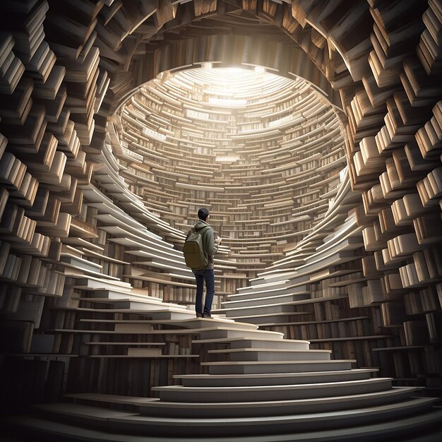 A library full of books a photo