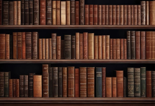 The library's bookcases Many books on a large bookcase The room has a sofa for reading books