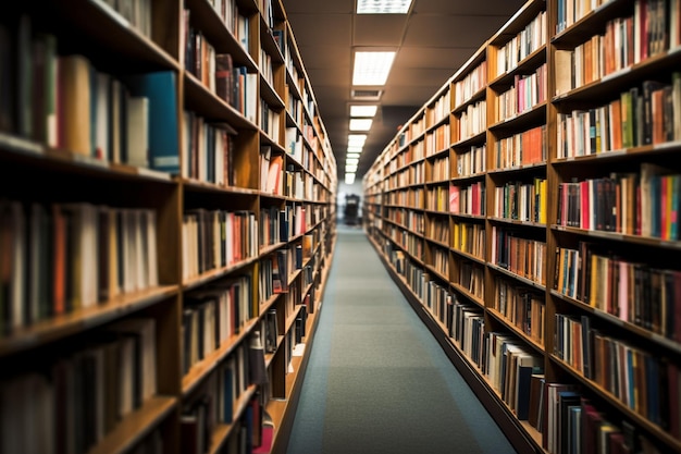 A library with many books on shelves